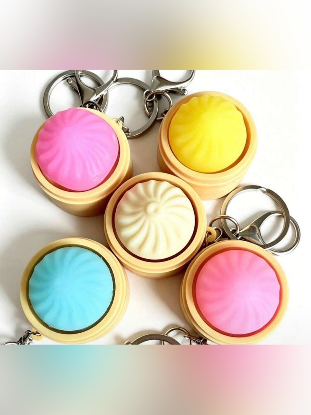 Mini Dumpling Clicky Keychain Fidgets